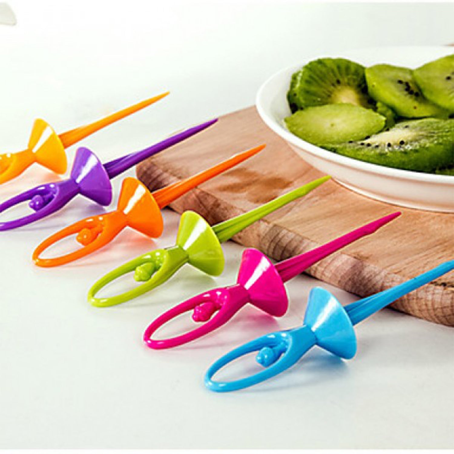 2046 Dancing Doll Fruit Fork Cutlery Set with Stand Set of 6 DeoDap 2046 Dancing Doll Fruit Fork Cutlery Set with Stand Set of 6 DeoDap
